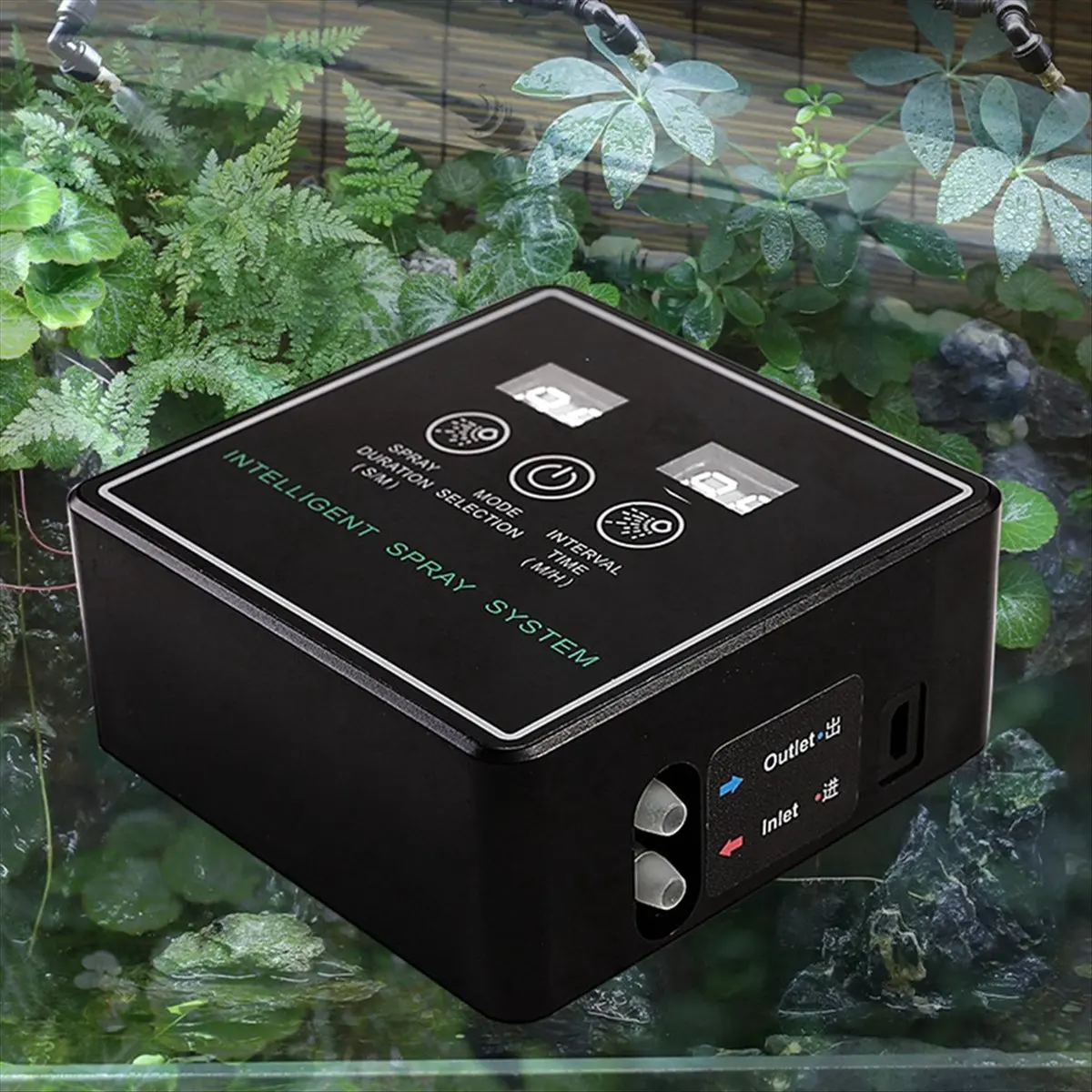 B17C Touch Screen Automatic Mist Rainforest Sprays Intelligent Ecological Cylinder Electronic Timer Sprinkler System Kit