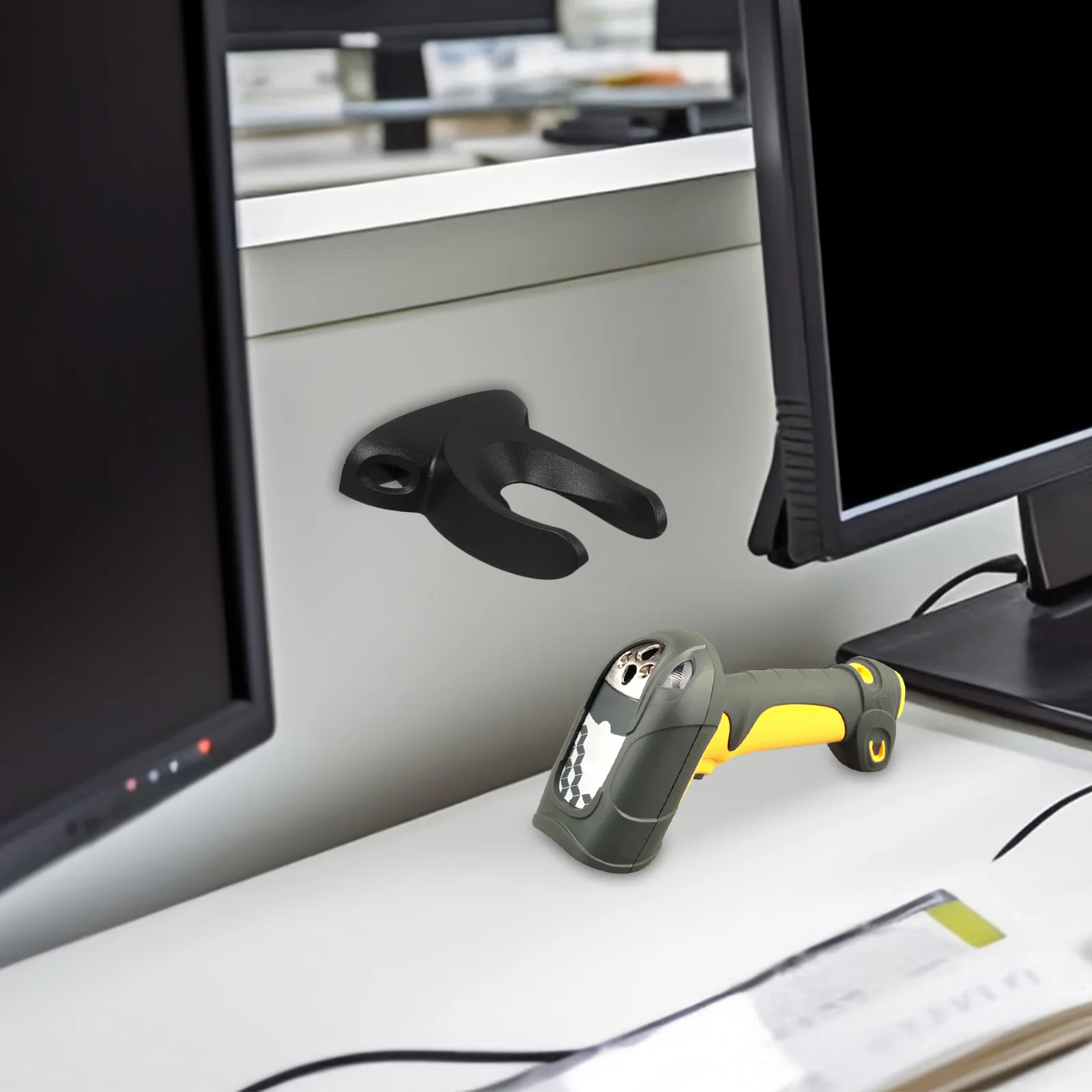 

Multifunctional Barcode Scanner Stand Plastic Stable Base Compatible with Handheld Store Rack