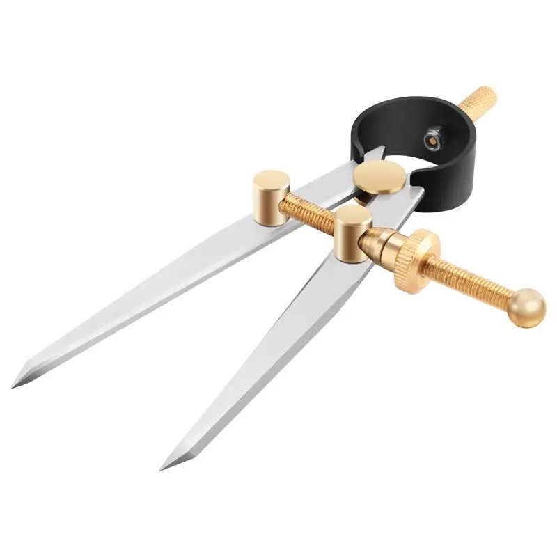 AT84-Leather Craft Rotating Craft Tool Diy Wing Divider Adjustable Steel Leather Craft Making Rotating Tool Wing Divider Spacing