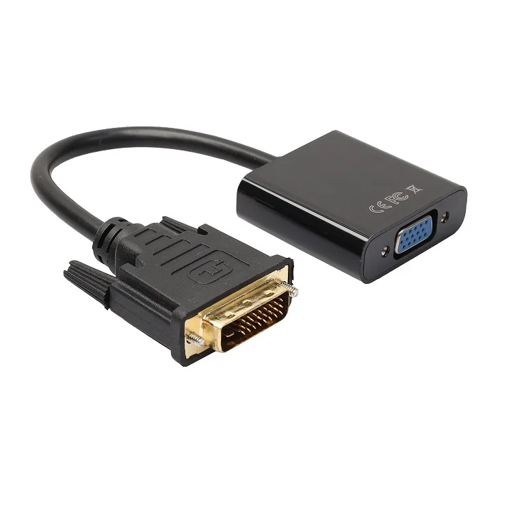 Full HD 1080P DVI-D DVI To VGA Adapter Video Cable Converter 24+1 25Pin to 15Pin Cable Converter for PC Computer Monitor