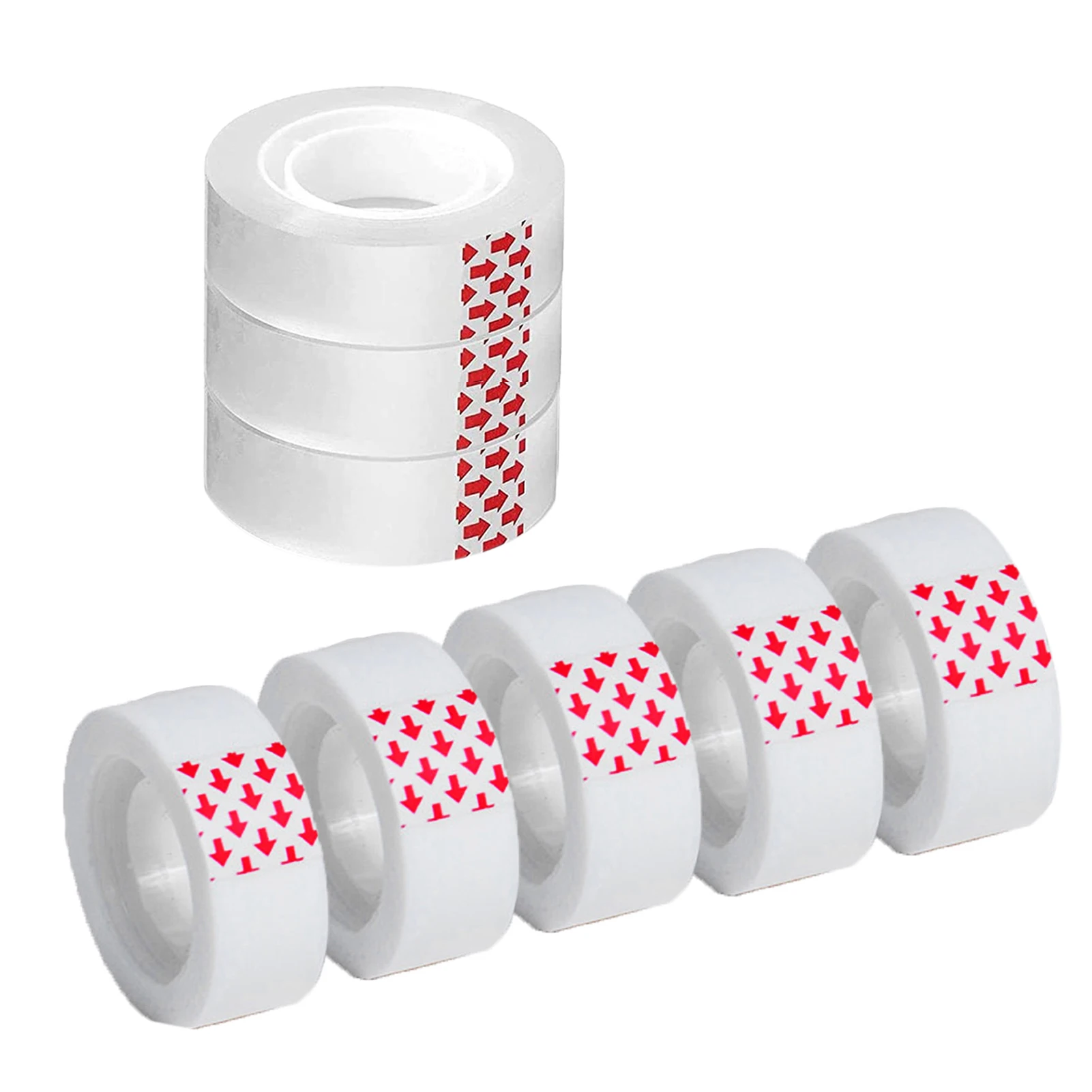 8ม้วนเทปแก้ไขข้อผิดพลาดสำหรับเครื่องจ่ายเทปใสสามารถเขียนได้ห่อของขวัญ10เมตร1.8ซม. เทปซีลโรงเรียนภาพถ่าย