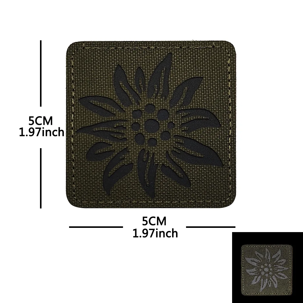 Parche Edelweiss IR reflectante – Brazalete táctico velcro - imagen 3