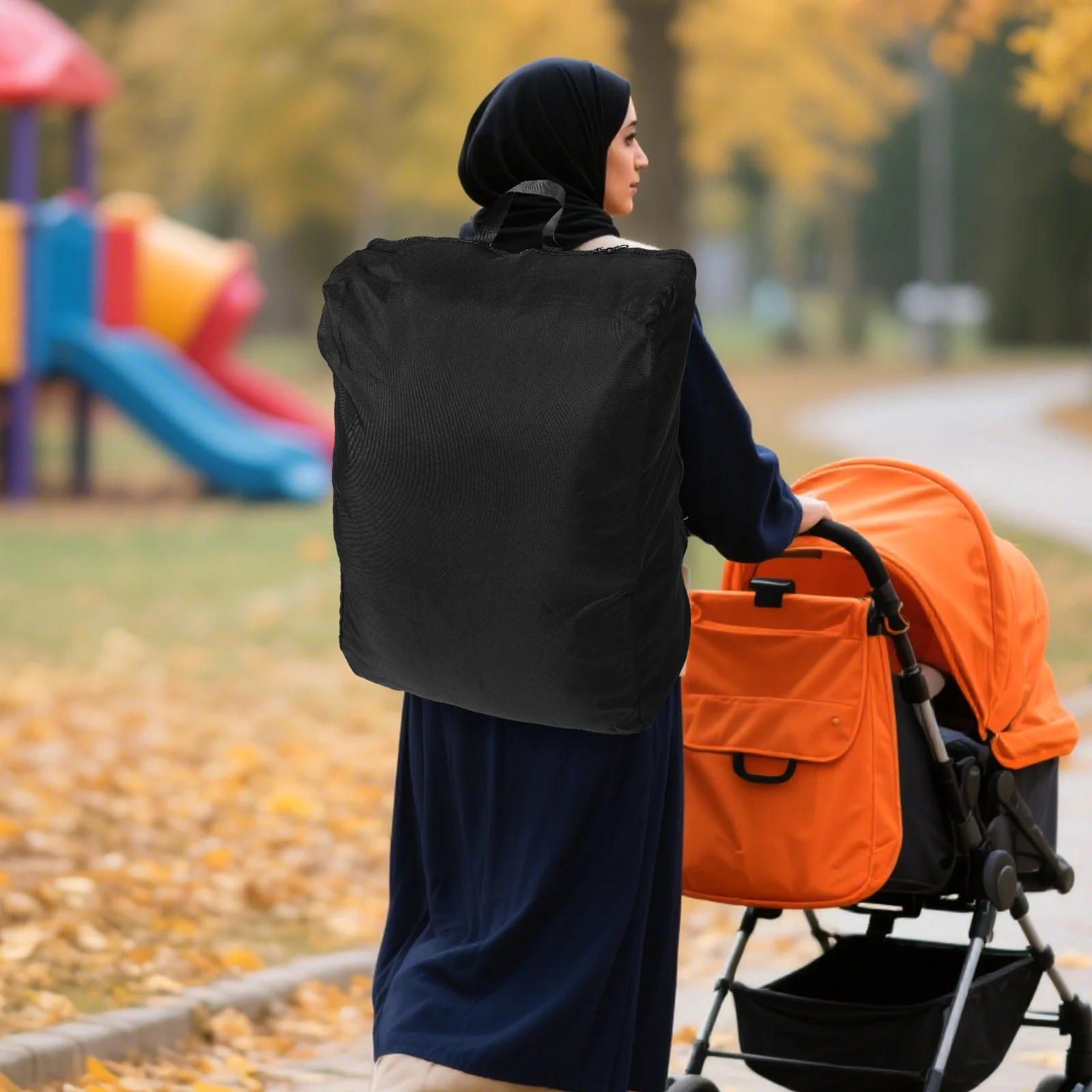 

Stroller Travel Bag For Airplane 66X45X18Cm Foldable Pram Transport Backpack Waterproof Scratch Resistant Airport Gate Check Bag