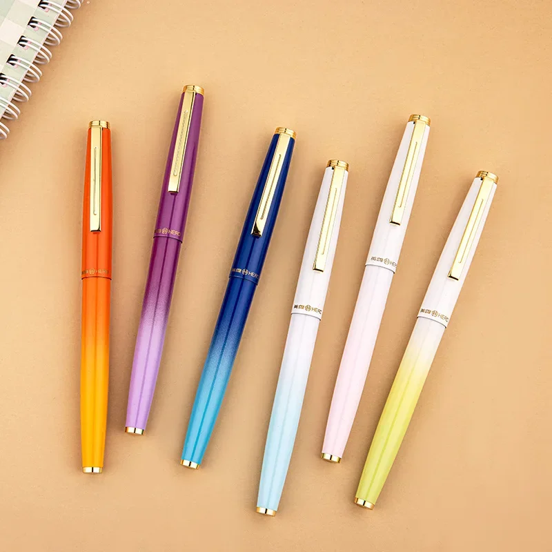 329PLUS Hero Pen Gradient Color Pen Body Ink Bag Ink Absorbing Dual Purpose Student Male and Female Writing Practice Ink Pen