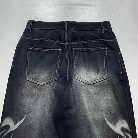 Y2K 아메리칸 패션 힙합 조커 대형 청바지 여성 거리 새로운 통관 스팟 핫 Mopping 넓은 다리 바지 여성 느슨한 청바지