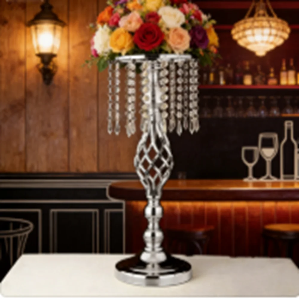 

Свадебная вечеринка, центральные украшения для стола, дома, отеля, кофейни, металлический хрустальный держатель для ваз с цветами, подставка, стойка, дорожный свинец