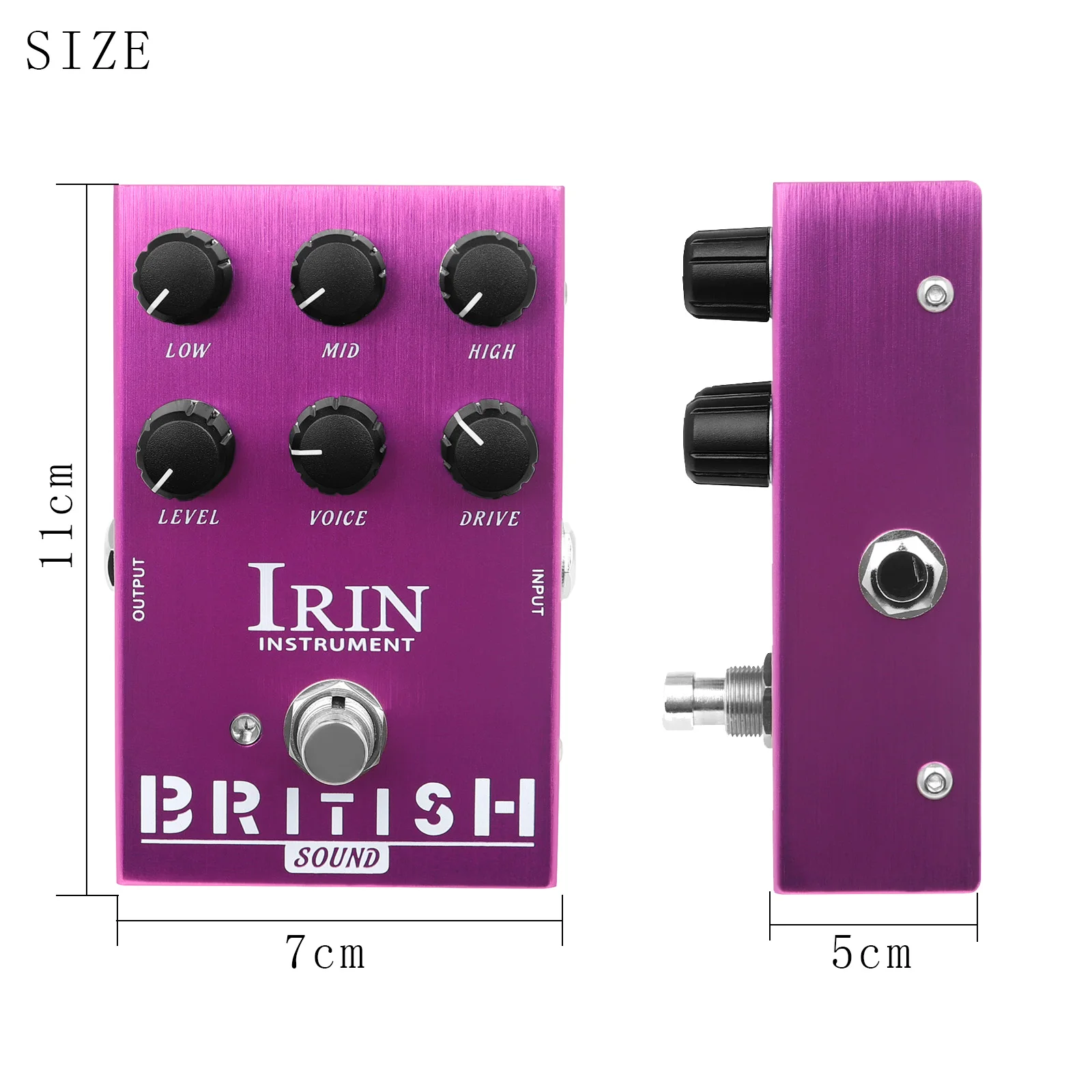 IRIN British Sound Rock Amp Simulator Pedal for Electric Guitar Brit-Rock Era BluesBreaker Overdrive Effect Pedal Guitar Parts