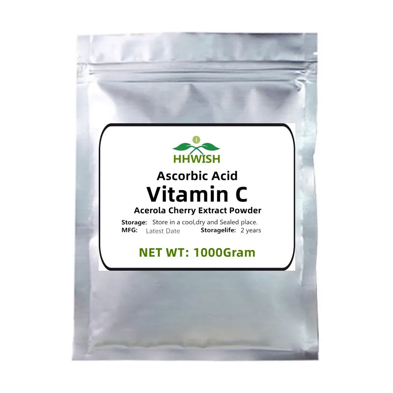 50g-1000g 100% Vitamin C Powder | Ascorbic Acid Acerola Cherry Extract Powder | Anti Wrinkle  Anti-aging | Factory Direct Sale