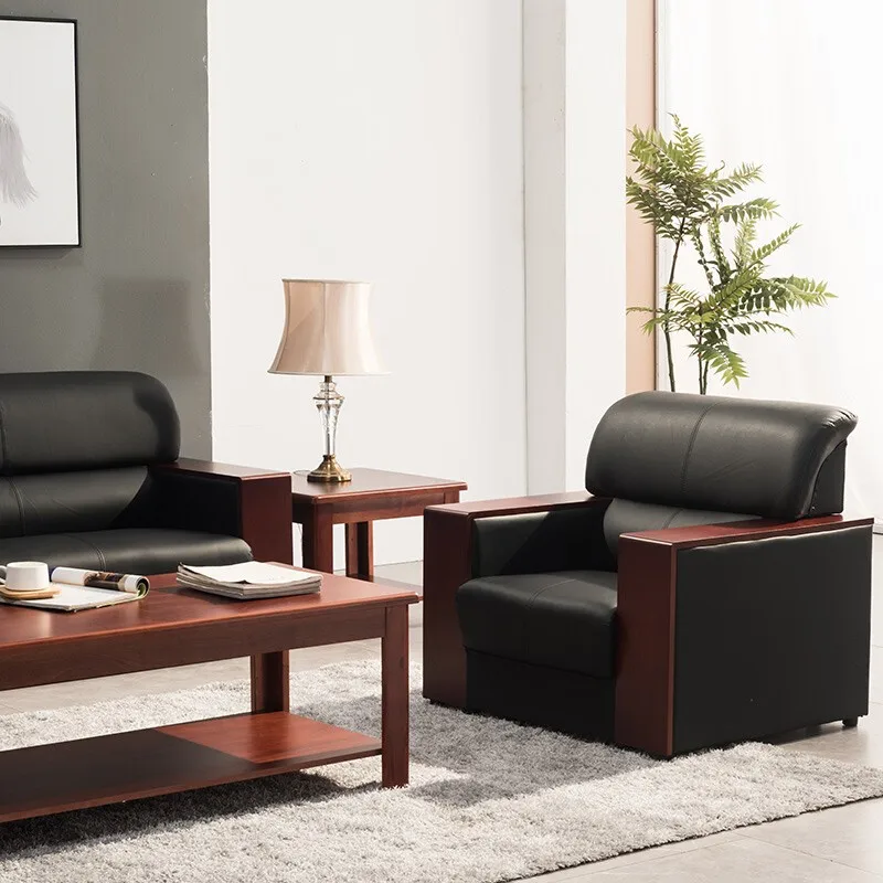 Office Furniture Commercial Modern Reception Sofa Office Couch Leather Office Sofa Set Furniture