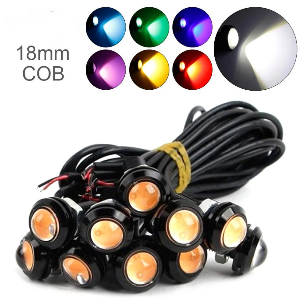 Universal Car Eagle Eye LED Light  18mm 23mm 12V Daytime Running Light for Motorcycle Auto Parking Singal Lapms