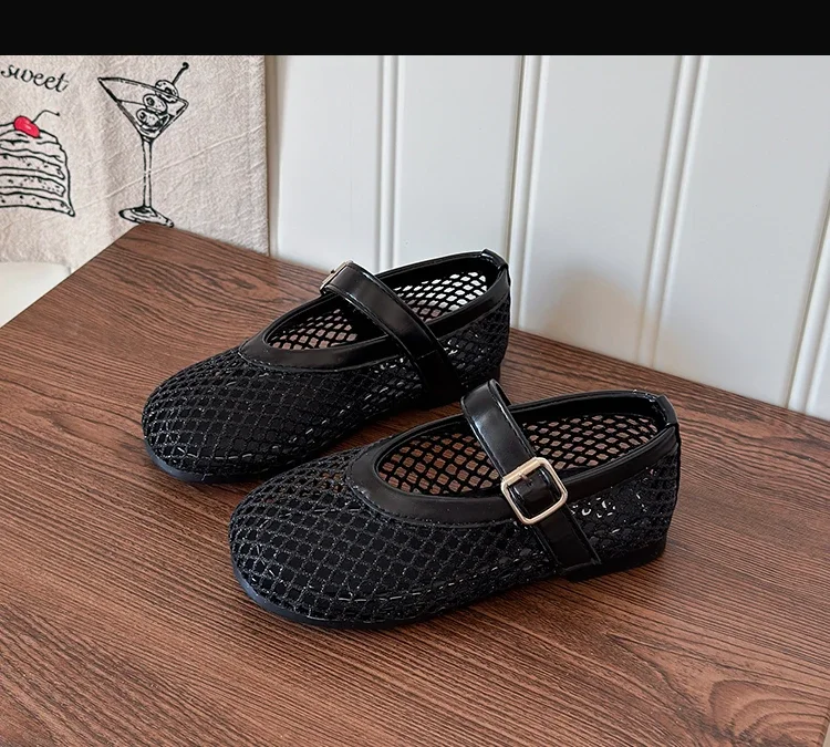 JGSHOWKITO Kleinkind Mädchen Mesh-Sandalen Sommer Knöchelriemchen-Schuhe Rutschfeste Kinder Prinzessin Outdoor Strand-Sandalen Netz Atmungsaktiv Weich – Detail 9
