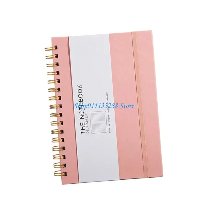 G88D Professional Business Notebook 200 Pages Lined Twin Coil Binding PU Leather Paper Journal For Journaling Note Taking