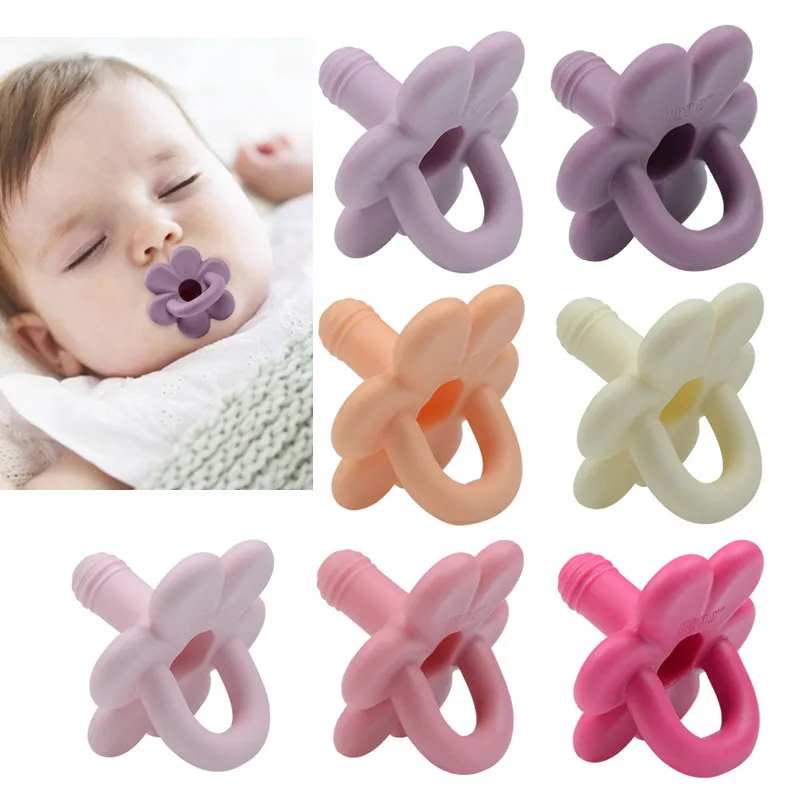 Soother Baby Pacifier BPA Free Silicone Newborn Dummy Pacifiers Infant Nipple Flower Teether Toys 0-18 Month Baby Shower Gift