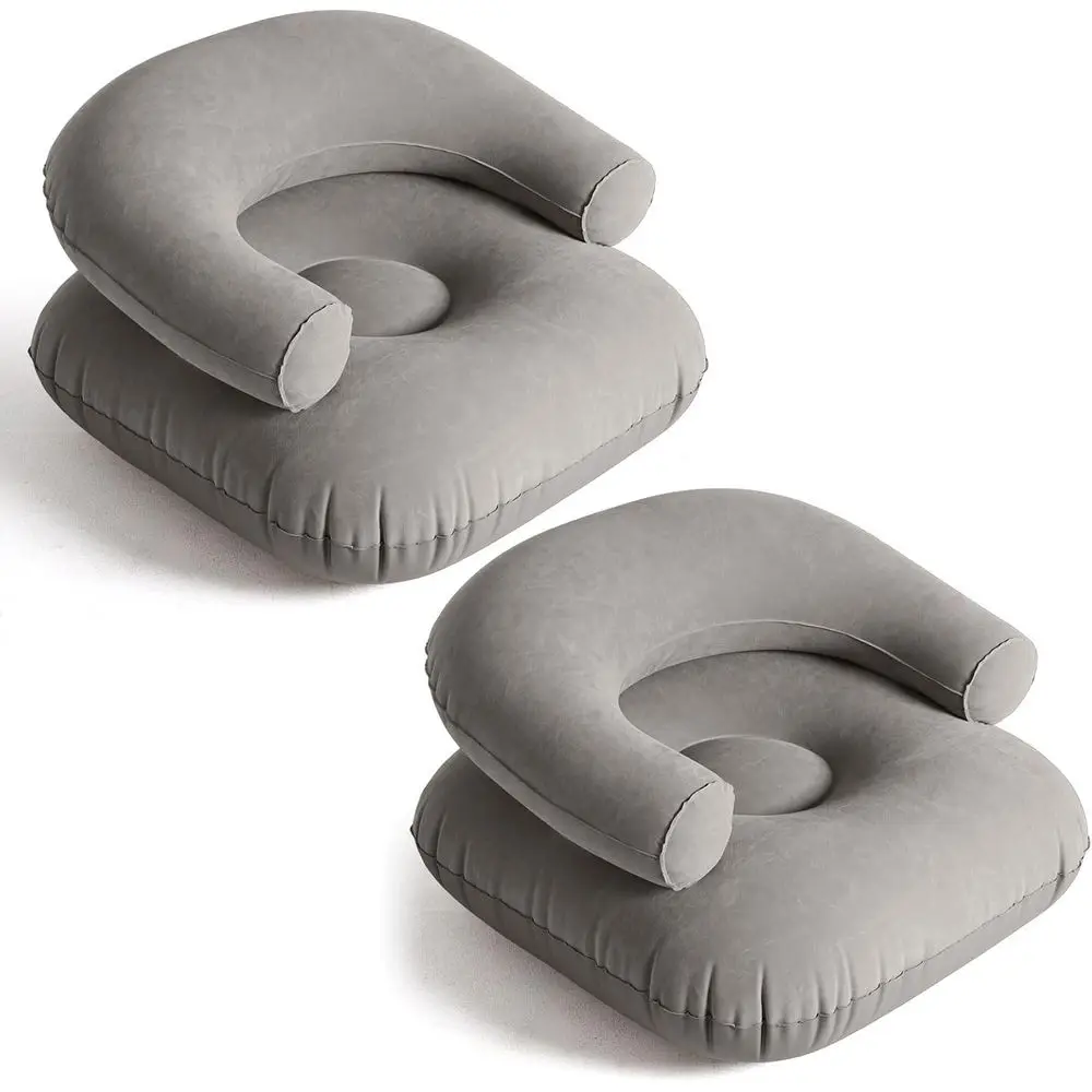 

2 Pcs Inflatable Lounge Chair Deck Chair Lazy Sofa, Blow Up, Folding, Portable Couch for Home, Office Balcony, Floor Seating (Da
