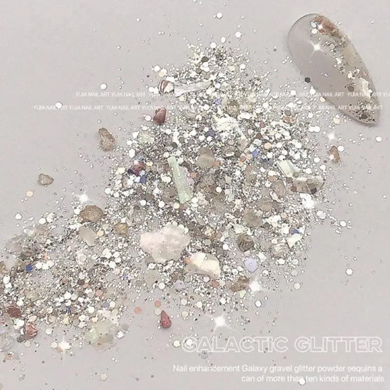 Set Shining Holographic Powder Shell Mica Slices Nail Glitter Abalone Flakes Nail Art Decoration Mix Chunky Glitter Sequins