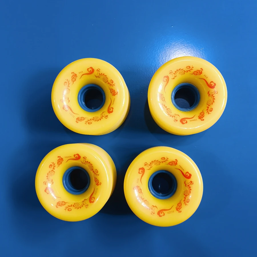 ELIZA longboard wheels skateboard wheel pu good quality 90% rebound top level 78a and 86a choices yellow and orange