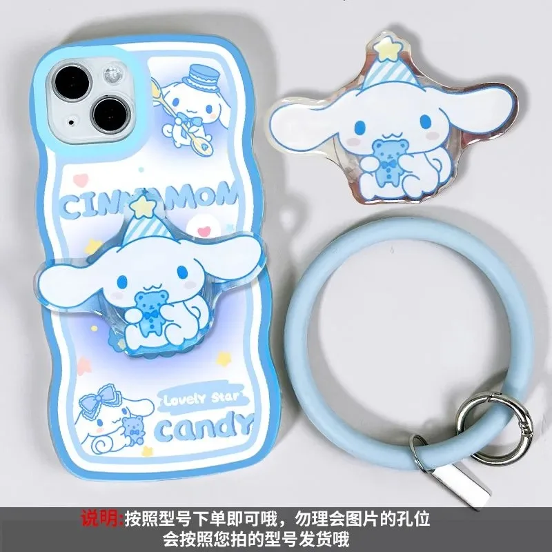 

Милый чехол Kuromis Cinnamoroll с 3D браслетом-браслетом Curly Wave для телефона Samsung Galaxy S10 S20 S20 S21 S21 S22 S23 S24 S25