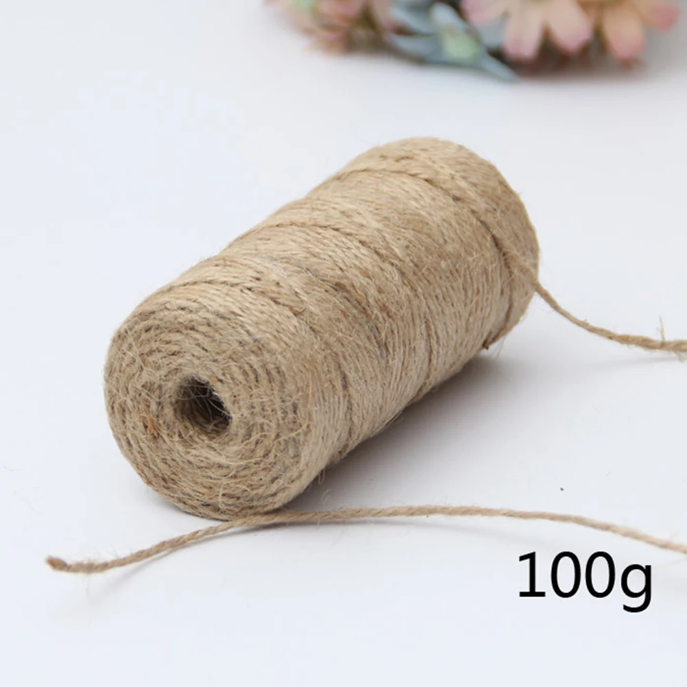 

3 pcs 2Mm 100G Natural Hemp Rope Twisted Braided String For Weaving Craft Diy Projects Cylindrical Knot Tying Rope