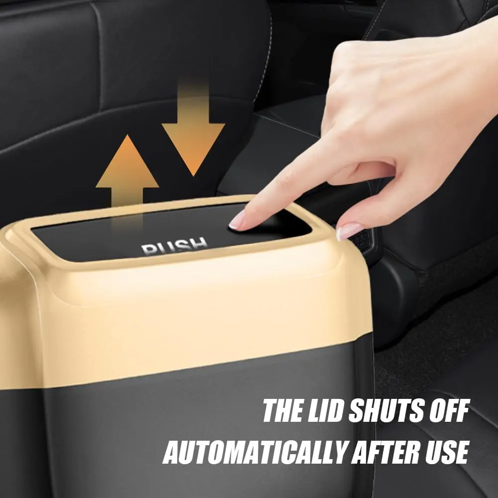 Mini Car Trash Can Hanging Car Storage Box ABS Side Door Trash Can Integrated Built-in Trash Bag Auto Parts Interior Accessories