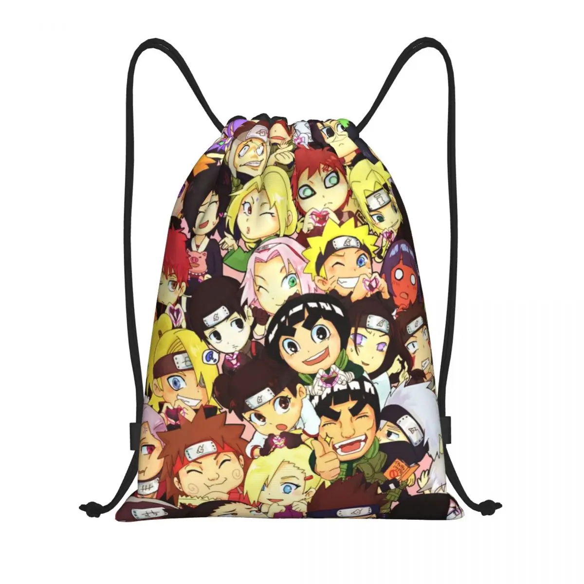 Custom Name Waterproof Outdoor Beach Swimming Sports Drawstring Backpack Naruto Organizer Gym Storage Bag