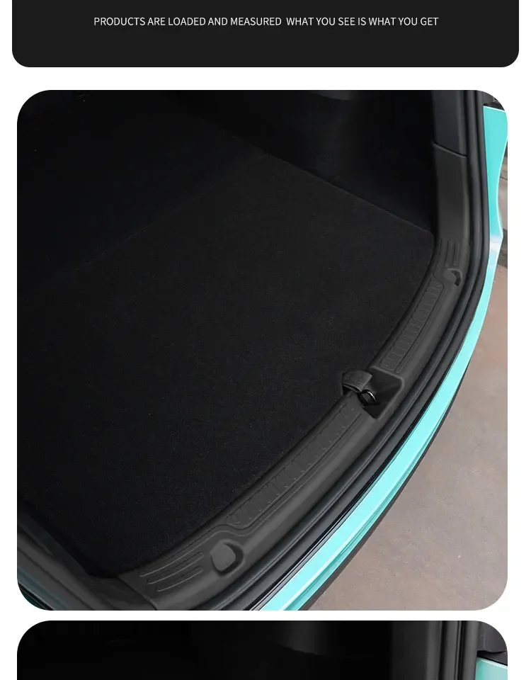 Geeignet für Tesla 2021-2024 Model Y – TPE Kofferraumschutz, Kratzfeste Heckabdeckung & Stoßstangen-Organizer-Pad. – Detail 13