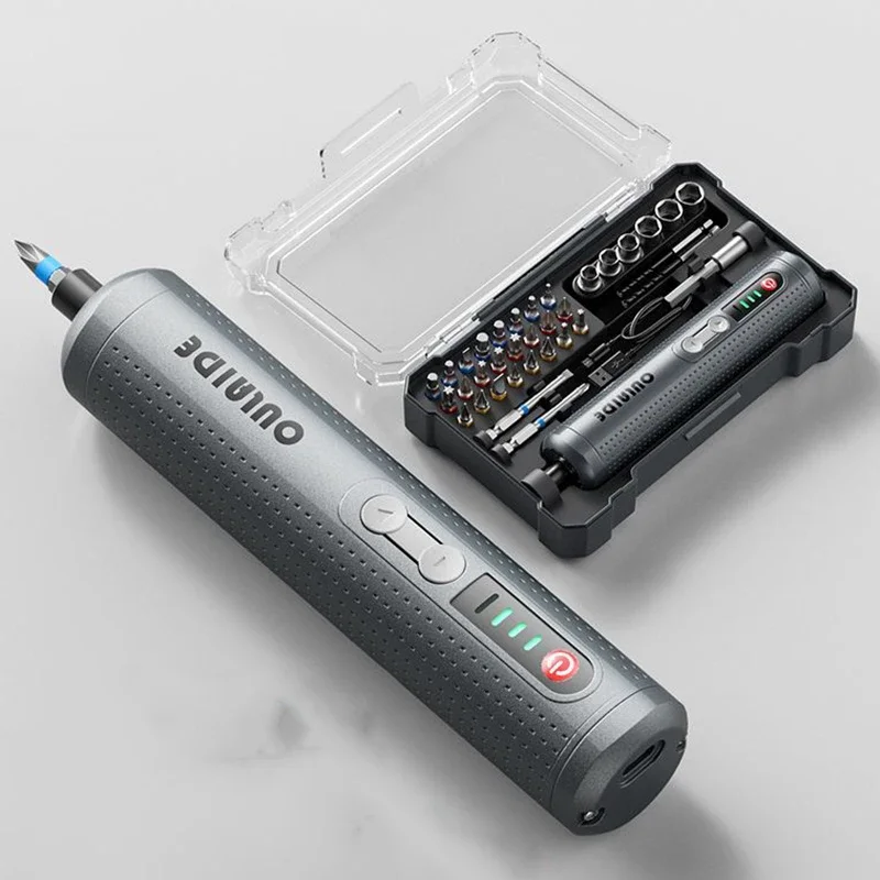 OULAIDE 30 In 1 Rechargeable Electric Screwdriver Set Automatic Power Screwdriver With LED Light Multipurpose Household