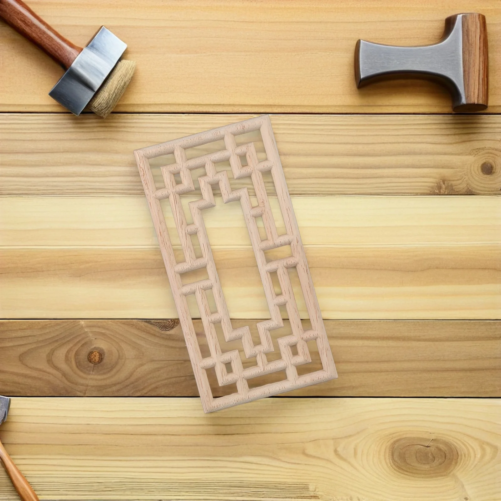 

2pcs European Style Wood Carved Appliques Unpainted Hand-Carved Onlays For Furniture Wall Cabinet Bed Frame Decor Wood Wall