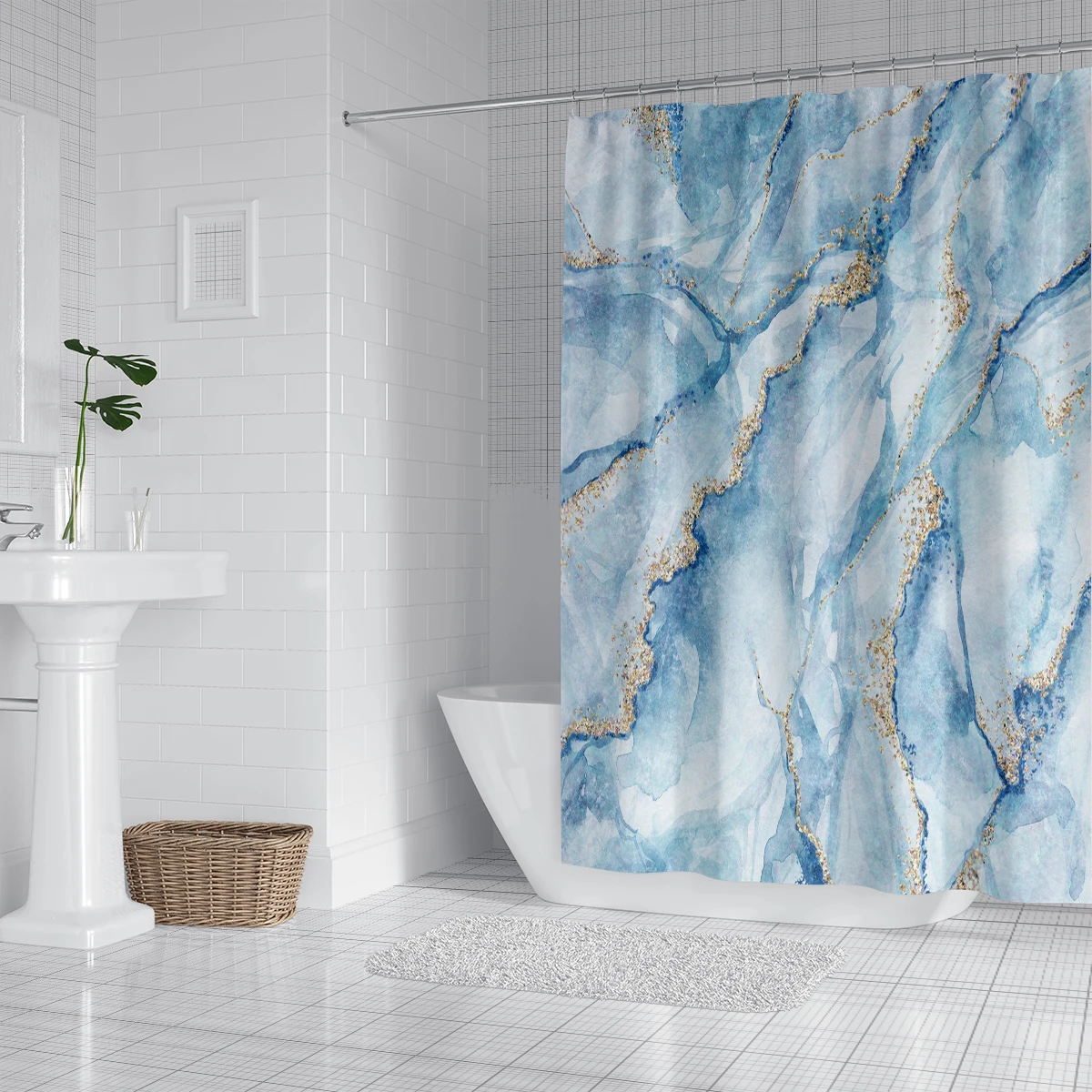 1 pezzo di tenda da doccia con - Shower Curtain Liner recensione e prezzo