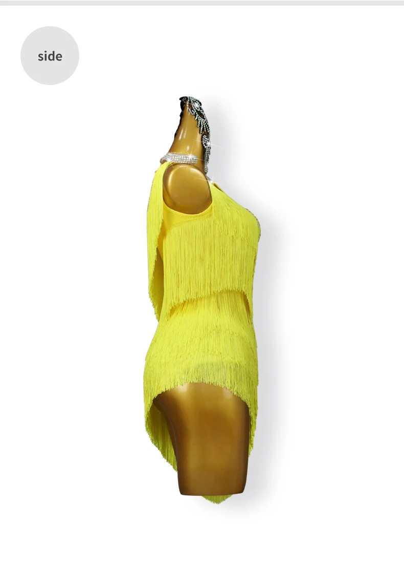 2026 Bühnenkleid für Damen, Lateinamerikanisches Tanzkostüm, Mädchen-Ballroom-Tanzkleidung, Rock, Party- und Übungskleidung, Samba, Abschlussball, Sport, Fransenanzug – Detail 10