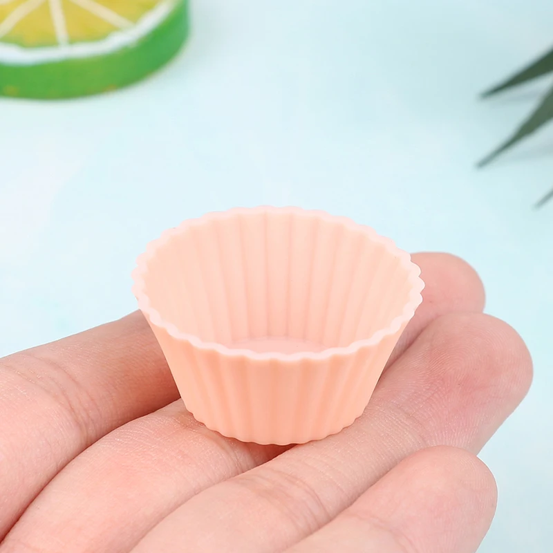 10Pcs/set Silicone Cake Mold Round Shaped Muffin Cup Silicone Mini Cake Cup Kitchen Tool Cake Mold DIY Cake Decorating Tools