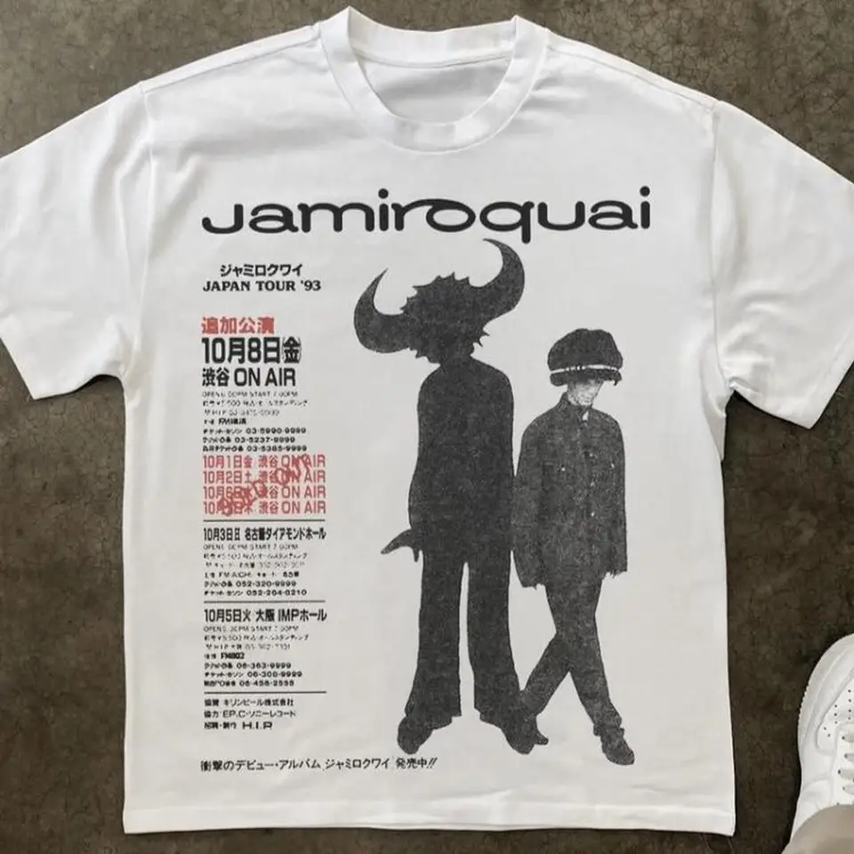 Jamiroquai 1997 Tour White T-Shirt Retro Jamiroqua Men Women