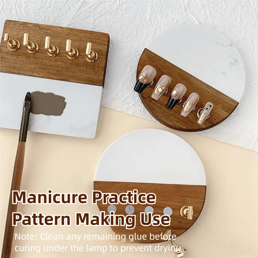 

Square/Round Base Magnetic Nail Art Holder Strong Magnetic 5 Nail Holders Nail Display Rack Reusable Detachable