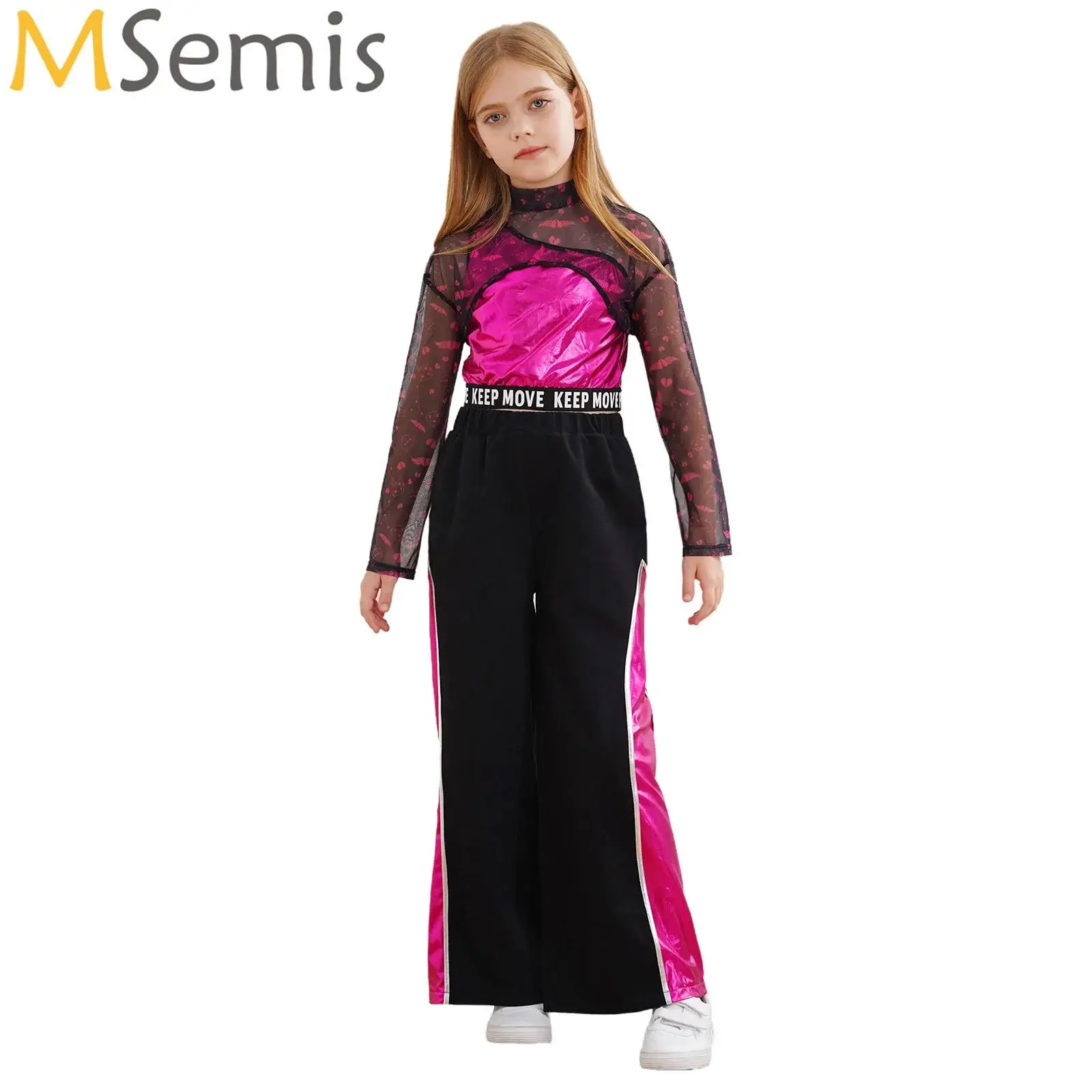 

Jazz Dance Costume for Kids Girl Vest+Hooded Top+Pants Fashion Outfit Hip Hop Jazz Clothing Team Performance Set 6-16 Years