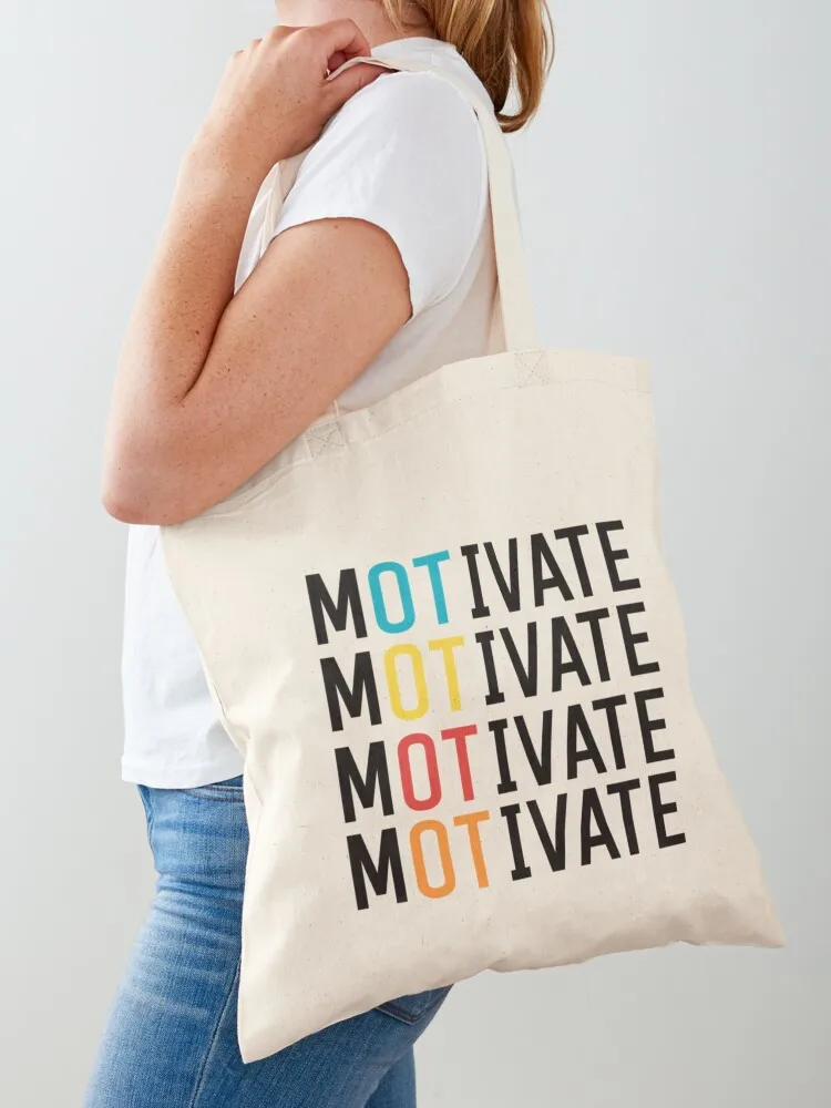 

Motivate OT Occupational Therapy Colorful Tote Bag Shopping bags Custom bag Canvas shoulder bag Fabric
