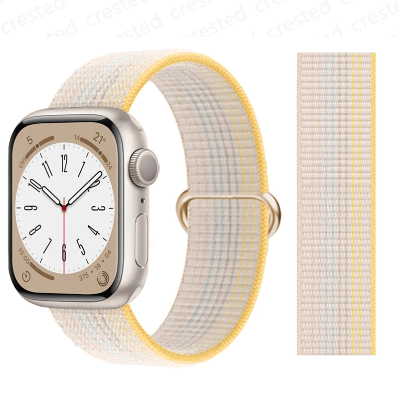 Nylon Strap For Apple Watch Band 44mm 40mm 45mm 49mm 42mm 41mm 38mm Bracelet belt Correa iWatch Series ultra2 3 4 5 6 Se 7 8 9