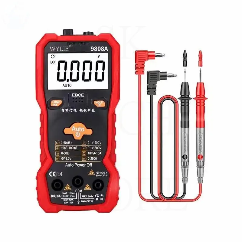 WL 9808A Intelligent Anti-Burn-in Fully Automatic Identification Digital Multimeter diode/transistor firewire recognition