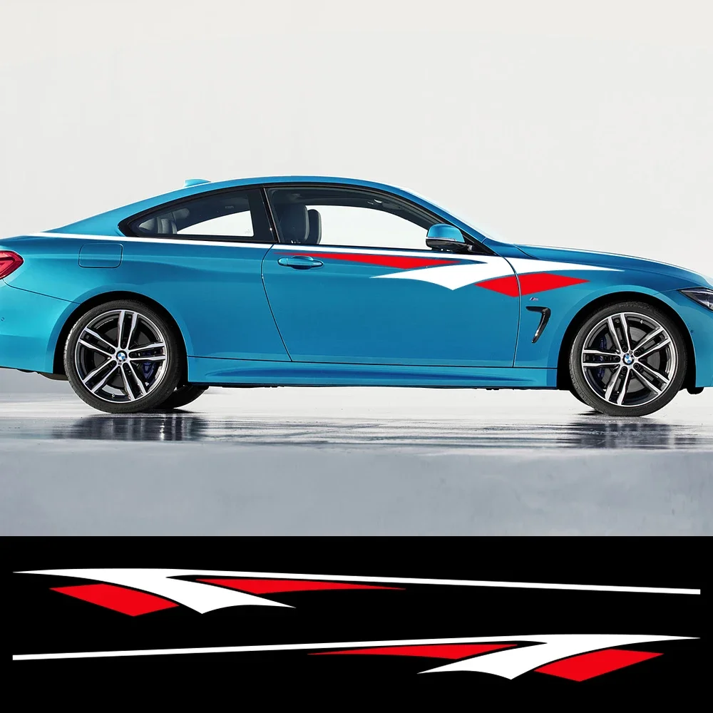 

Car Body Side Sticker Waist Line Sport Racing Stripes Graphics Trims Decal Waterproof Auto DIY Exterior Decoration Accessories