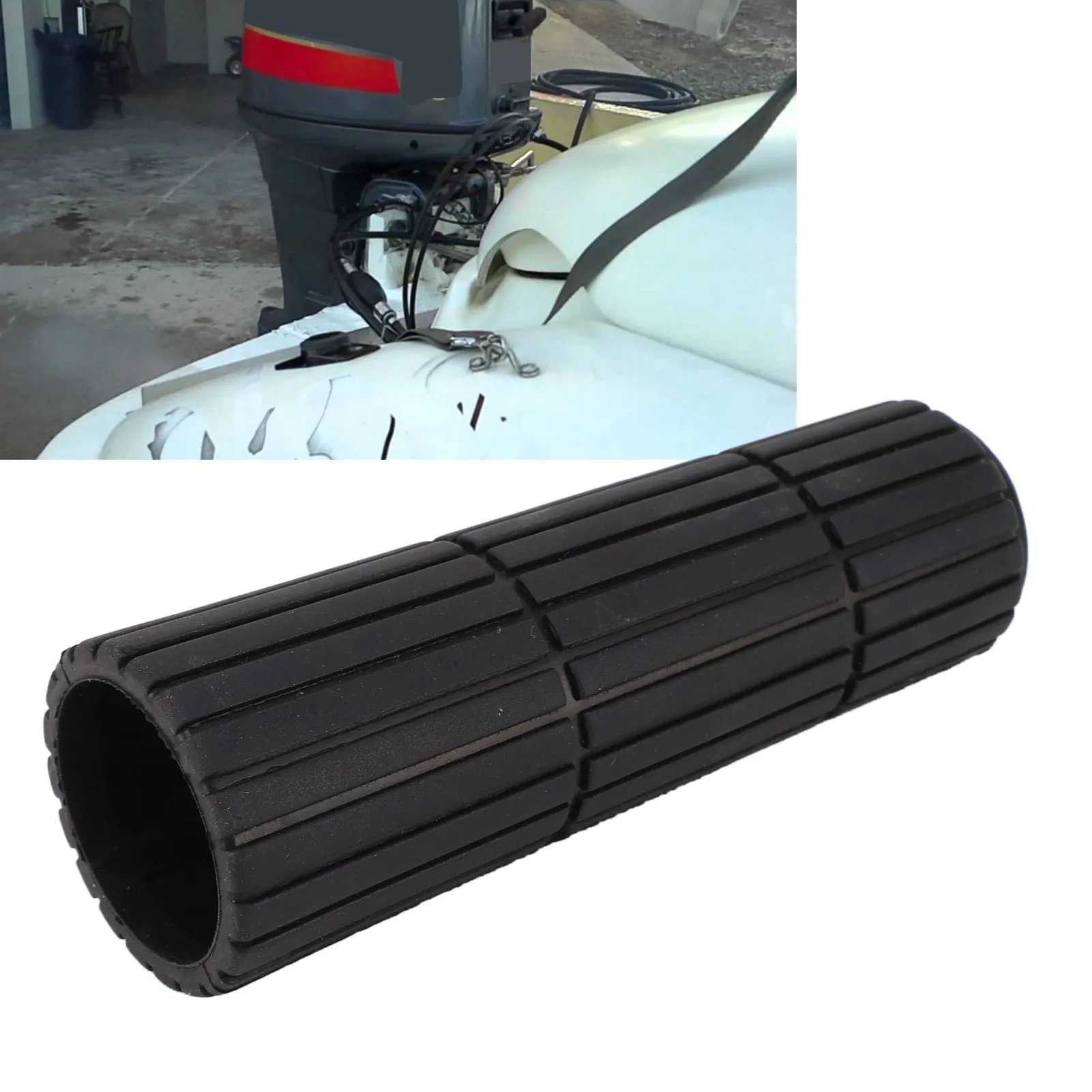 Rubber Handle 6F6 42177 A0 00 Slip Resistant Boat Motor Steering Handle Fit for Outboard 25‑75 HP Model