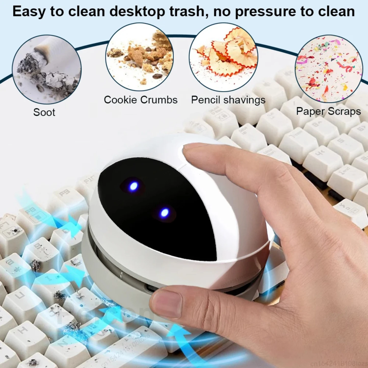 Desk Vacuum Cleaner Portable Table Dust Sweeper Rechargeable