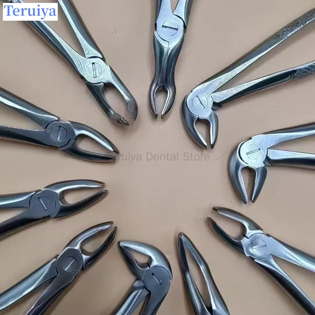 Universal Dental Extraction Forceps Set - 7pcs Kids + 10pcs Adult Minimally Invasive Tooth Extraction Kit