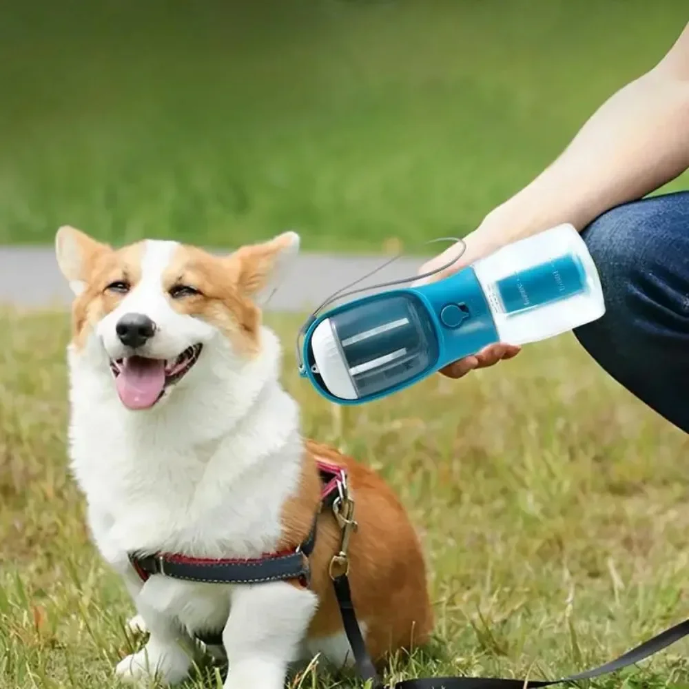 

Dog Outdoor Water Cup Drinking Food Garbage Bag Three-in-one Portable Small Multi-functional Pets Supplies Dog Cat Water Bottle