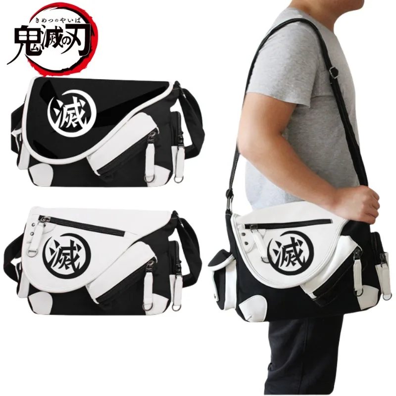 

New Demon Slayer Crossbody Bag Cartoon Demon Slayer Shoulder Bag Casual Fashion Anime Peripherals Girl's Holiday Gifts Commuting