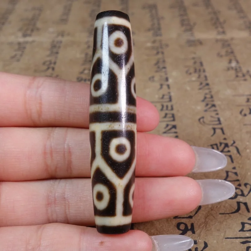 

Ancient Tibetan DZI Beads Old Agate 12 Eye Totem Amulet Pendant GZI #3819