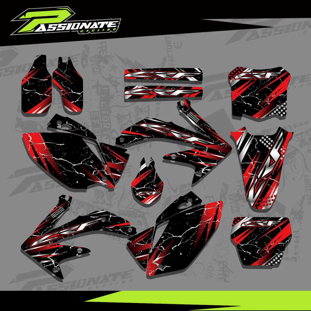 

For Honda CRF450 CRF450R CRF 450 R 450R 2005-2007 2008 Motorcycle Backgrounds Graphics Decals Stickers Kits Number Name Custom