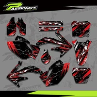 Para Honda CRF450 CRF450R CRF 450 R 450R 2005-2007 2008 fondos de motocicleta calcomanías gráficas Kits de pegatinas número nombre personalizado