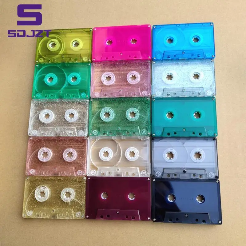 Color Transparent Tape Case Plastic Audio Magnetic Audio Recording Cassette Tape Shell Empty Reel To Reel Cassette(no Tape)