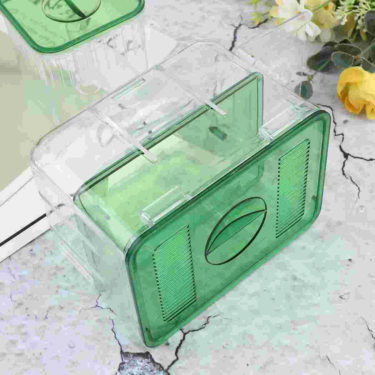 

Fish Bowl Hatching Boxes Partition Aquarium Breeding Tank for Green Isolated Baby