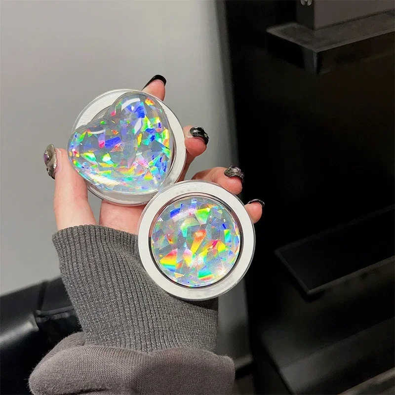 

Ins лазерный стеклянный шар в форме сердца, магнитный держатель, универсальный кронштейн для телефона, кронштейн для Magsafe Smart Tok для iPhone, Samsung, розетка