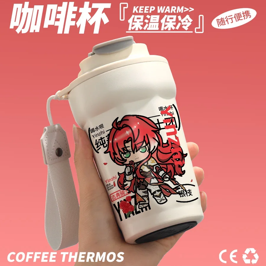 

Anime Honkai: Star Rail Cosplay Heat Preservation Cup Creativity Insulated Mug Birthday Xmas Gift Cartoon Thermos Water Glass