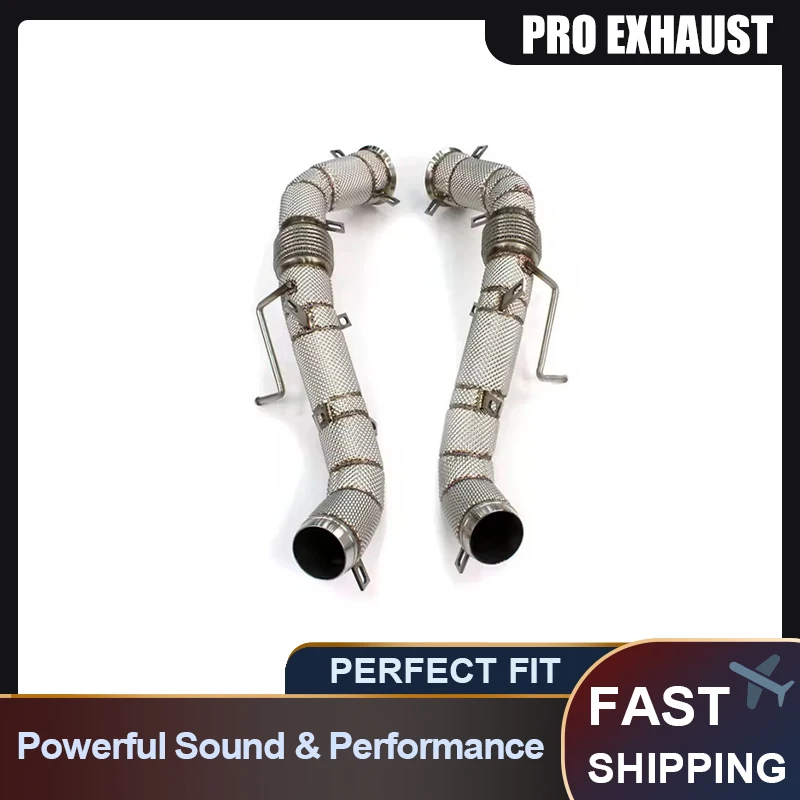 

PRO Sport Racing Stainless Steel Downpipes for Mclaren GT 4.0T V8 Exhaust Pipe with Heat Wrapped